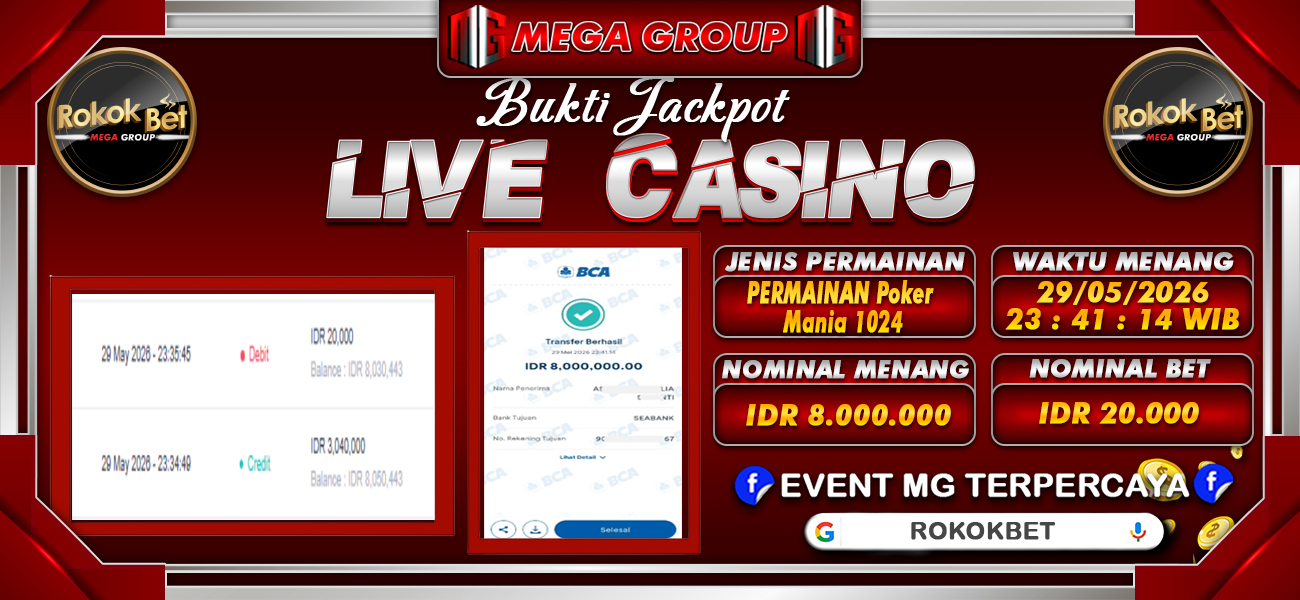 Bukti JP situs Rokokbet hari Sabtu, 30 Mei 2026